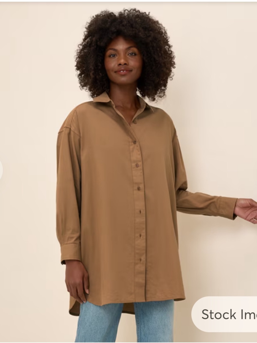 Pact Oversized Tunic Shirt brown sugar